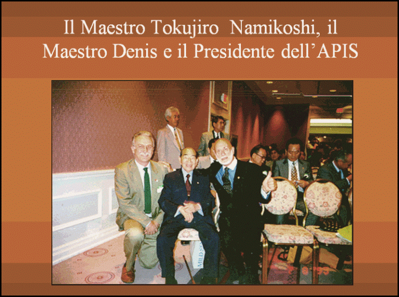 09 Il Maestro Tokujiro, il Maestro Denis J. Binks e Roberto a Toronto 1995